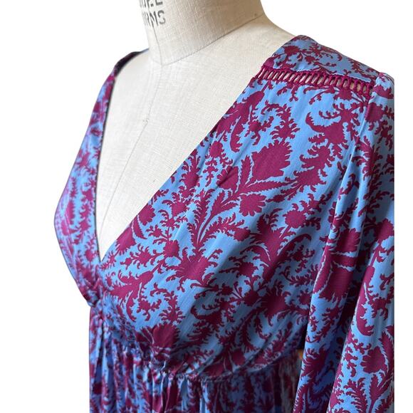 HATCH The Juliet Printed Dress in Magenta Floral Size 1/ Small - Picture 2 of 7